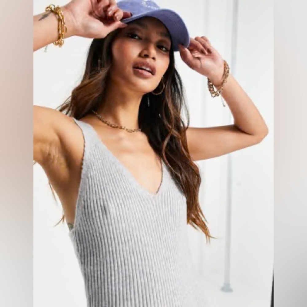 Essentials Heather Gray Knit Top - image 1